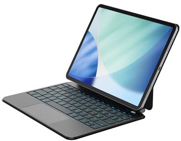 Bettdow Teclado para iPad Air 11 M3 2025 y M2 2024/ Air 5ª/4ª 10,9/iPad Pro 11 4ª/3ª/2ª/1ª, Español Ñ Ligera de Aleación de Aluminio Magnético Flotante Diseño Teclado con Trackpad, Negro