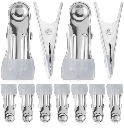 Didiseaon 30 pièces Lot de Clips INOX Anti-Vent pour Bâche Piscine Hiver Maintien Sécurisé Couverture Piscine et Fixation Linge Multi-usages Extérieur et Maison