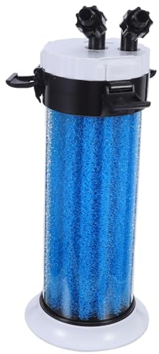 DIYEAH Filtre Externe pour Aquarium avec Filtration Complète et Oxygénation Améliorée, Pompe à Eau Abs pour Bassin de Tortues et Aquarium Bleu