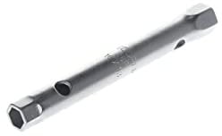GEDORE Clé tubulaire double, 10 + 13 mm, 6 pans, 140 mm de long, Outil pour écrous et vis, Voiture, 26 R 10x13, Acier chromé