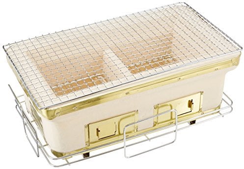 Hibachi - Griglia da tavolo giapponese per Yakiniku Yakitori a carbonella, barbecue fornello, misura L, 41 x 24 cm, BD-383