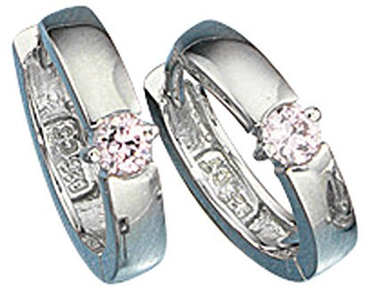 Jobo Damen-Creolen aus 925 Sterling Silber mit Zirkonia