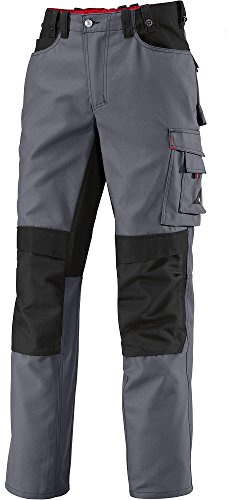 BP Workwear 1789-555-53 Arbeitshose - Gummizug im Rücken - Bundfalten - Normale Passform - Größe: 64n - Farbe: dunkelgrau/schwarz
