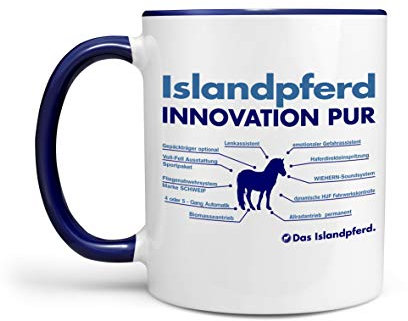 siviwonder Islandpferd Tasse - „Innovation Pur“ Motiv | Kaffeetasse Geschenk für Tölt & Pass | Becher für Reiter, Freunde & Pferdeliebhaber