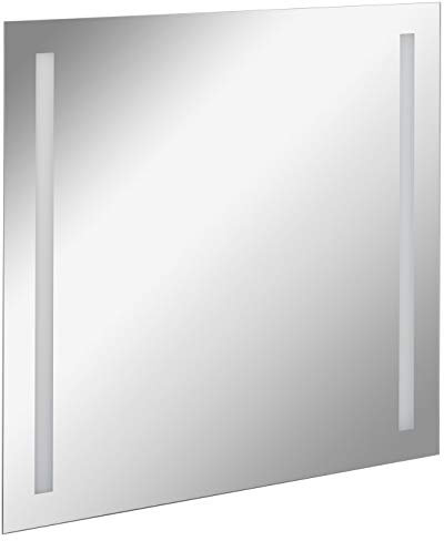 FACKELMANN LED Spiegel linear Mirrors/Wandspiegel mit LED-Beleuchtung und Ambientelicht/Maße (B x H x T): ca. 80 x 75 x 2 cm/hochwertiger Badspiegel/moderner Badezimmerspiegel/Breite 80 cm