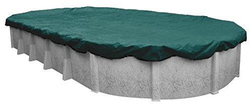 Pool Mate 391840-4-PM - Cubierta de alberca de Invierno, Color Verde Azulado, Extra Resistente, 18 x 40 pies, Piscinas elevadas sobre el Suelo
