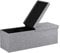 Casaria® Sitzbank mit Stauraum, Grau - Faltbar, 115 x 40 x 40 cm, 130L Volumen, bis 300 kg belastbar, gepolstert, Leinen-Optik - Aufbewahrungsbox mit Deckel, Sitztruhe mit Stauraum, Polsterbank