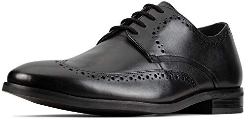 Clarks Men's Stanford Limit Derbys, Black Black Leather, 8 UK