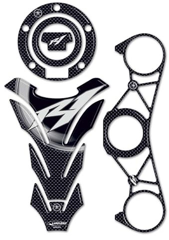 labelbike - 3D Aufkleber-Set aus Harz für Motorräder kompatibel mit Yamaha YZF R1 von 2009 bis 2011