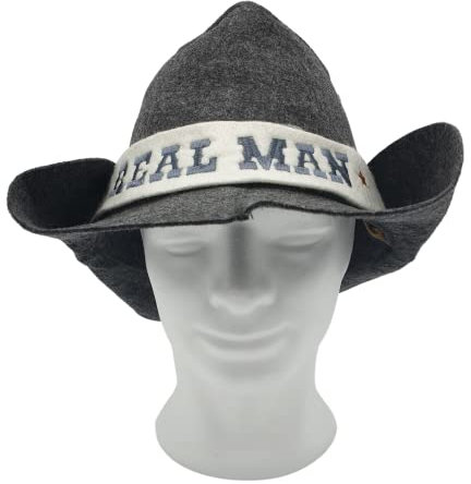 Dufte Momente Saunahut „Real Man“ 100% Baumwolle Filz Saunamütze Filzkappe