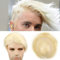 Rubyonly Herren Toupet Blonde Farbe 613 Gerade Remy Menschenhaar-Perücken Ganz Haut PU-Handwerk Größe 10x8 Hair Replacement-System