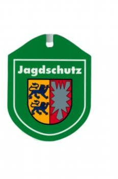 Kunstoff Einsatzschild Autoschild für Windschutzscheibe - Jagdschutz - 308194 - incl. Wappen Farbe Region Schleswig-Holstein