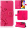 betterfon | LG Velvet Hülle Flower Case Handytasche Schutzhülle Blumen Klapptasche Handyhülle Handy Schale für LG Velvet Pink