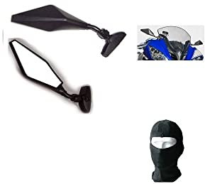 KOMPATIBEL MIT Yamaha YZF 1000 R THUNDERACE Paar Fairing Spiegel FÜR Motorrad-RÜCKSICHT-Spiegel Schwarze Spiegel + MONTAGESATZ M.6 INKLUSIVE