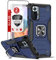 LeYi Funda para Xiaomi Redmi Note 10 Pro/Note 10 Pro MAX Armor Carcasa con [2 Unidades] Cristal Templado, Cover con 360 Grados Magnetic Anillo PC y TPU antigolpes Case para Redmi Note 10 Pro,Azul