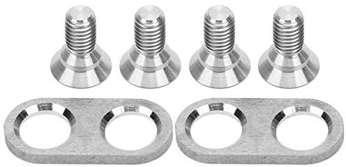 Compras Locas Tornillos para calas de Pedales de aleación de Titanio, Tornillos y Arandelas para Pedales Ligeros portátiles de Alta Resistencia, Tornillos y Arandelas para Pedales de Bicicleta para
