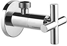 Roca A525168000 Llave Corte 1/2-3/8, Aqua Cross, Válvula Cerámica, Cromo