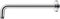 Brass Shower Arm Thickened 16 Inch Shower Arm Made of Copper Arm for G1/2 Connection Thread Shower Head and Hose Extension Arm