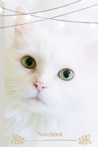 Lined Journal Notebook: Cats - White American Shorthair (6 x 9 inches)