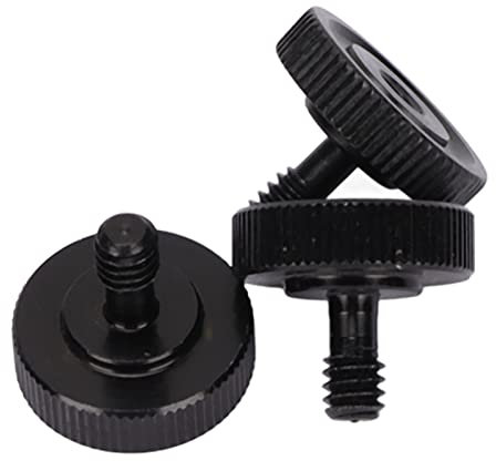 Zunate Thumb Screw, 3pcs 1/4 Inch Thumb Screw Aluminum Alloy Camera Quick Release Screw, for Camera, L Bracket, Flash Light Bracket