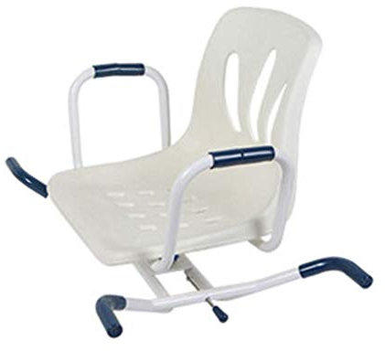 DICOINA Taburete de baño, Silla con Soporte para bañera, Silla giratoria, Silla de baño Blanca para ancianas Embarazadas