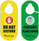 WSNIHO Do Not Disturb-Türschild, 2 Stück, Gelb und Grün, 'Do Not Disturb' und 'Available - Please Knock', PVC, Universell passend, Büro, Therapie