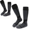 gipfelsport Skisocken für Kinder, Herren und Damen - Dicke Socken aus Merinowolle, warme Merino Snowboardsocken, 2x Paar Skistrümpfe, Anthrazit, Größe 39-41
