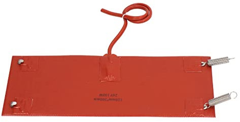 Kadimendium Silikon-Heizkissen Wasserdichte Heizmatte Wärmer 300x120mm 100W Flexible Heizmatte für Fahrzeug Auto(24V)