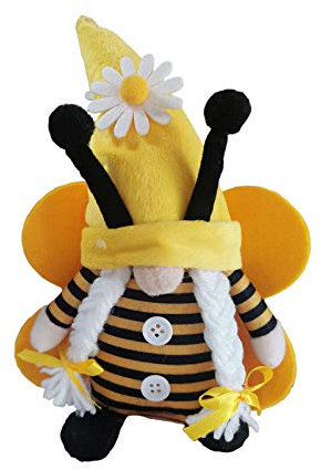 MRXFN Auto-Dekoration Übergroße Baumschmuck schwedische gestreifte Biene Biene Tomte Nisse Honey Elfs Home GNOME Home Decor Girl Statue