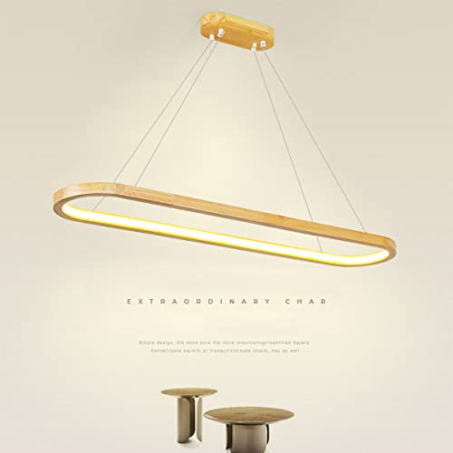 Bellastein Oval Esstisch Büro Lampen, Modern LED Hängeleuchte Dimmbar Pendelleuchte mit Fernbedienung für Esszimmer Küchenlampe (70cm)