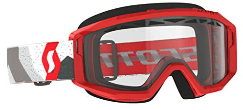 Scott Primal Enduro MX Goggle Cross/MTB Brille rot/weiß/klar