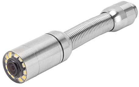 Telecamera per Ispezione Fognature con Luce LED, Impermeabile IP68 Sostituzione della Testa della Videocamera HD da 0,9 Pollici Ispezione della Tubazione di Scarico