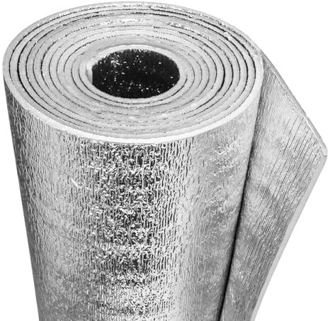 AGHITG Reflektierende Isolierfolie, Fensterisolierung für Sommerhitze 150 cm (B) x 251,5 cm (L), Aluminiumfolie, Perl-Baumwolle, Wärmeblocker für Wohnmobil-Fensterisolierung