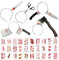 Halloween Kostüm Accessoire Set,5 Stück Horror Haarreif,Halloween Haarbänder Set,Halloween Messer Im Kopf,Schere Axt Messer Syringe im Kopf Stirnbänder,Horror Haarreif Dekorieren,Halloween Party