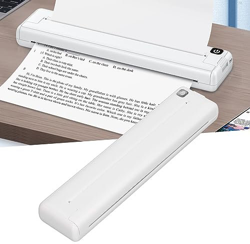 Imprimante sans Encre, Imprimante sans Fil Portable Rechargeable Rapide 200 Dpi pour la Maison