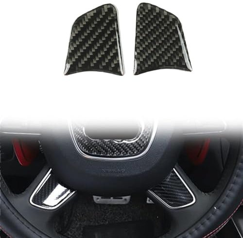 ABS Carbon Textur Auto Lenkrad Trim Aufkleber Für Audi A6 C7 2012-2018,Auto Lenkrad Schutzhülle Trim Aufkleber Zubehör