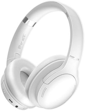 Promate LaBoca-Pro Auriculares Inalámbricos Bluetooth 5.3, Micrófono, 24 H de Reproducción, Diseño Plegable, Cable y Conector de 3.5 mm