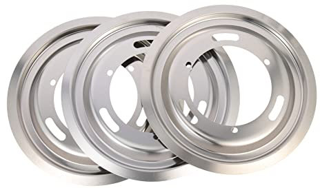 PartyKindom 3pcs Stainless Steel Gas Stove Drip Pans Hob Covers for Gas Cookers Range Stove