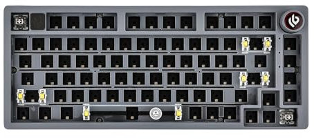EPOMAKER x LEOBOG Hi75 Tastiera Meccanica in Alluminio, USB C Tastiera da Gioco, Programmabile, Gasket, Hot-Swap, con knob, NKRO per Win/Mac/Gamer (HI75 Kit, Grey)