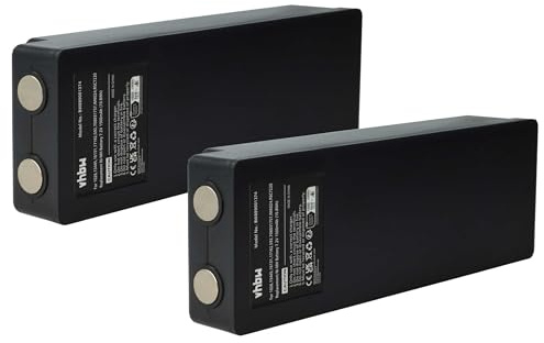 vhbw 2X Akku kompatibel mit Palfinger 960 | 790, 590, RC400 Industrie-Funkfernsteuerung Fernbedienung (1500 mAh, 7,2 V, NiMH) - Schwarz