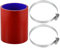 Motoforti 1 Set Tubo in Silicone per Auto Rosso Blu 70mm 2.76 ID 100mm 3.94 Lunghezza 0 Gradi con Morsetti Tubo Refrigerante Universale