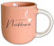 Tasse mit Spruch T121 Pfirsich ″Allerbeste Nachbarin″ Porzellan Motivtasse Geschenk 340 ml