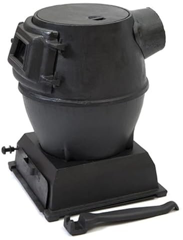 CMYCYDDPLY Mini Poele a Bois, Poêle À Bois en Fonte, Poêle À Bois D'extérieur Pratique, avec Fenêtre en Verre Trempé, Adapté À la Cuisine en Plein Air, au Camping