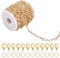 SOFPLATE 39 Feet/12M Oval Cable Chain Gold Link Chain Roll with Jump Ring and Lobster Clasp 11×7mm Aluminum Unwelded Paperclip Connectors Chains Kits for Jewelry Making Necklace Bracelet DIY Crafts