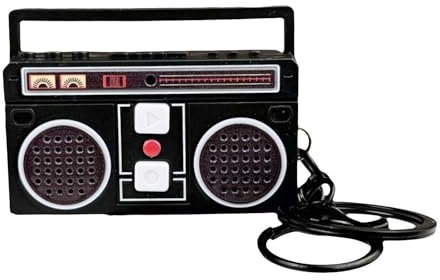 Llavero de dibujos animados, mini llavero de radio, colgante decorativo de radio retro, llavero de radio en miniatura, llavero de juguete, llavero para hombres, mujeres, bonito llavero con colgante de
