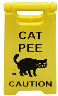 Cat Pee Schild, Kätzchen Urin Schild, Vorsicht Katze Pee Schild, Lustiges Katzenkackschild, Urin Vorsicht Schild, Schreibtisch Katze Pee Decor, Cat Pee Warnschild, Deko Katze Pee Schild, Lustiges