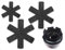 Lhbwhiz 3 Piezas de Protectores de sartenes,Protectores de sartenes,Protectores de ollas de Fieltro,protección de Pila,tapete de Aislamiento térmico,Protectores de ollas(Negro,3 tamaños)