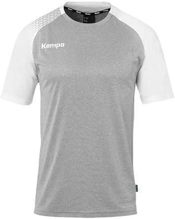 Kempa Herren Ambition 28 Shirt Trikot, Dark Grau Melange/Weiß, S EU