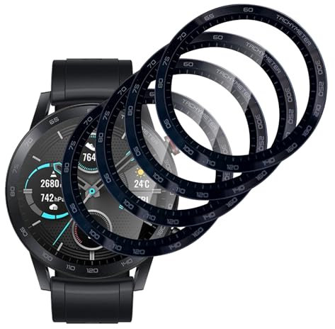 Jinshiweikai 4 Pièces Films de Protection d'écran pour Honor Magic Watch 2 46mm,Couverture complète Film Fin Composite HD,Non verre,Flexion Libre,Compatible Honor Magic Watch 2 46mm