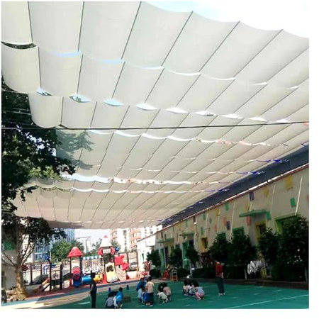 Voile d'ombrage rétractable pour toit de terrasse, toile de rechange pour pergola (l 1,7 x L 11 m)